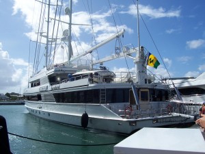 The 192' luxury yacht the Universe provided