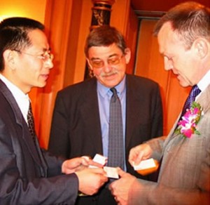 Business cards are for exchanging